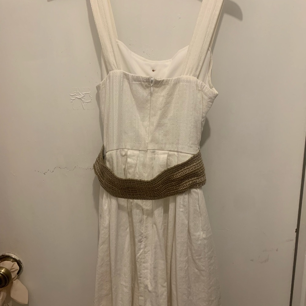 white dress (knee length)